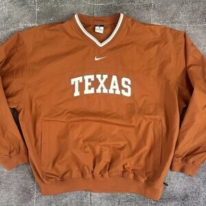 Men's Vintage Y2K Nike Texas Longhorns UT Center Check Windbreaker Jacket Sz XL
